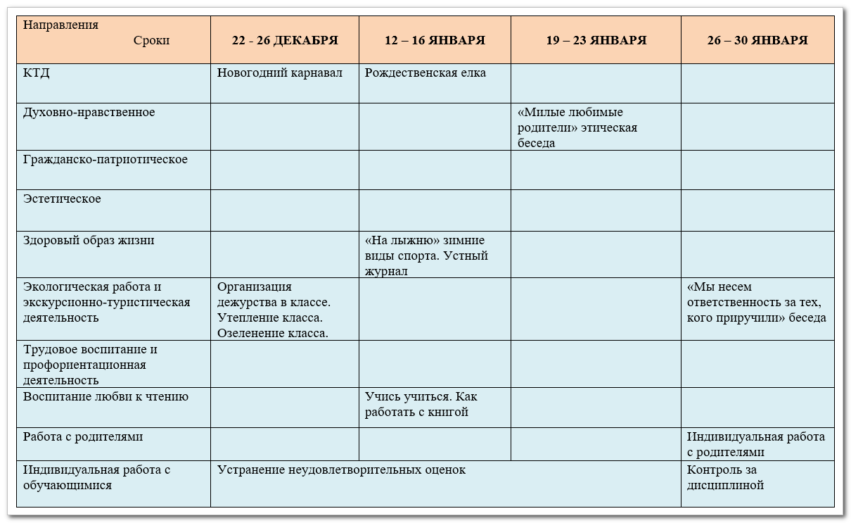 План-воспитательной-работы-в-6 классе на январь 2015